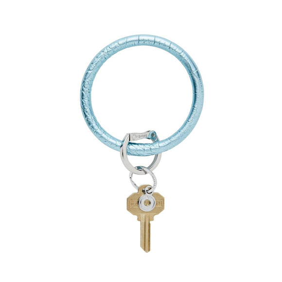 Leather Big O® Key Ring - On The Rocks Croc-Embossed