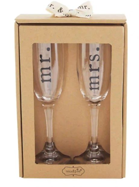 MR. & MRS. CHAMPAGNE FLUTE SET