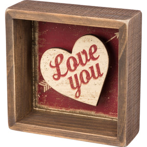 Reverse Box Sign - Love You