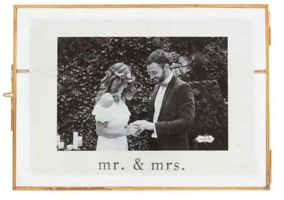 SMALL MR. & MRS. GLASS PICTURE FRAME
