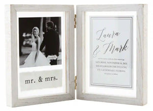 HINGED WEDDING INVITATION PICTURE FRAME