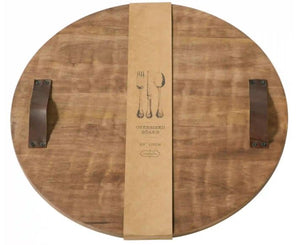 ROUND WOOD SERVING BOARD