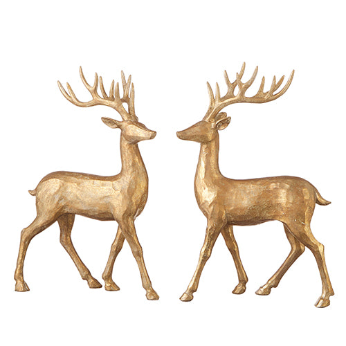 14.5" GOLD LEAF DEER
