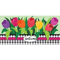 Welcome Spring Tulips Sassafras Switch Mat