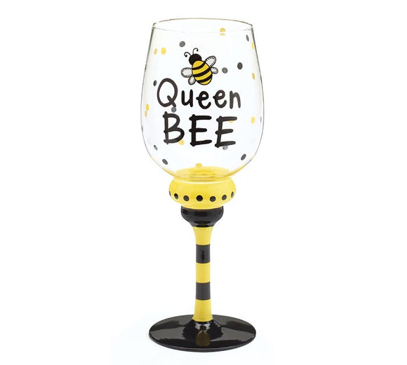QUEEN BEE WINE GLASS