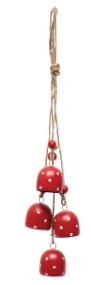 ALPINE BELL CLUSTER METAL HANGING ORNAMENT