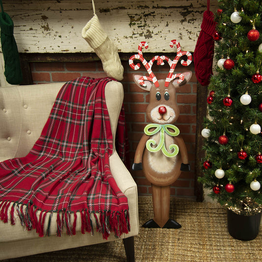 Large Candy Cane Rudolph