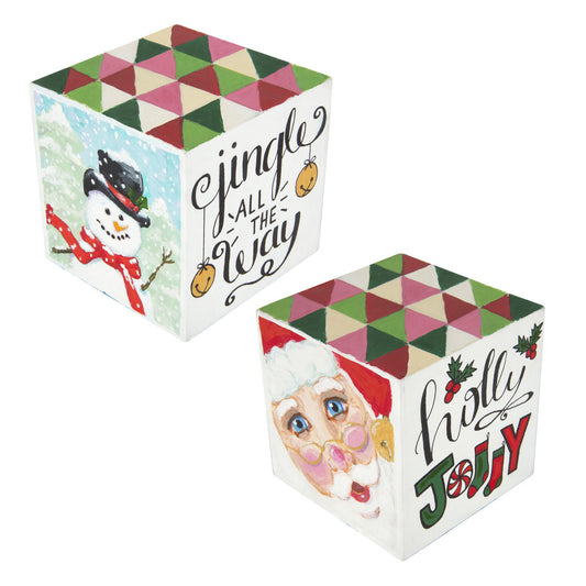 Holly Jolly 6 Sided Block
