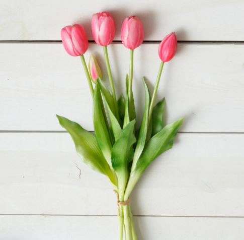 Real Feel Pink Tulip Bunch
