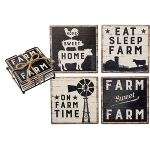 Coaster Set - Farm Sweet Farm