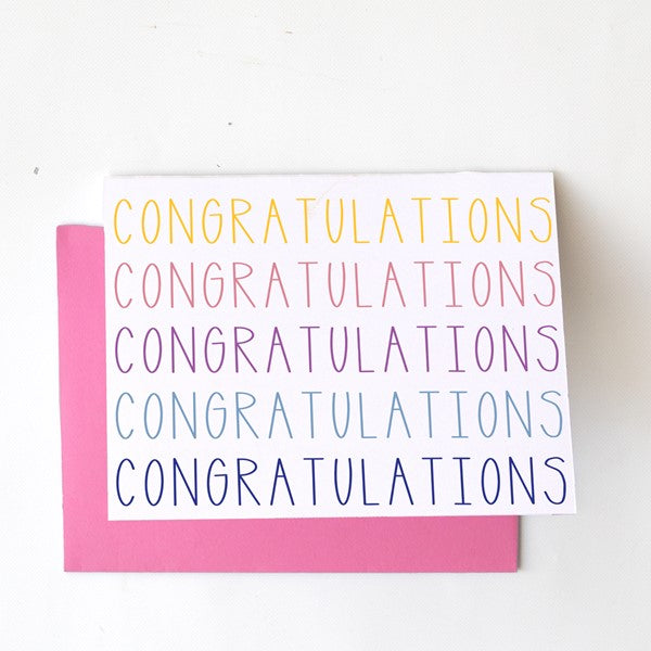 Congratulations Rainbow Greeting Card