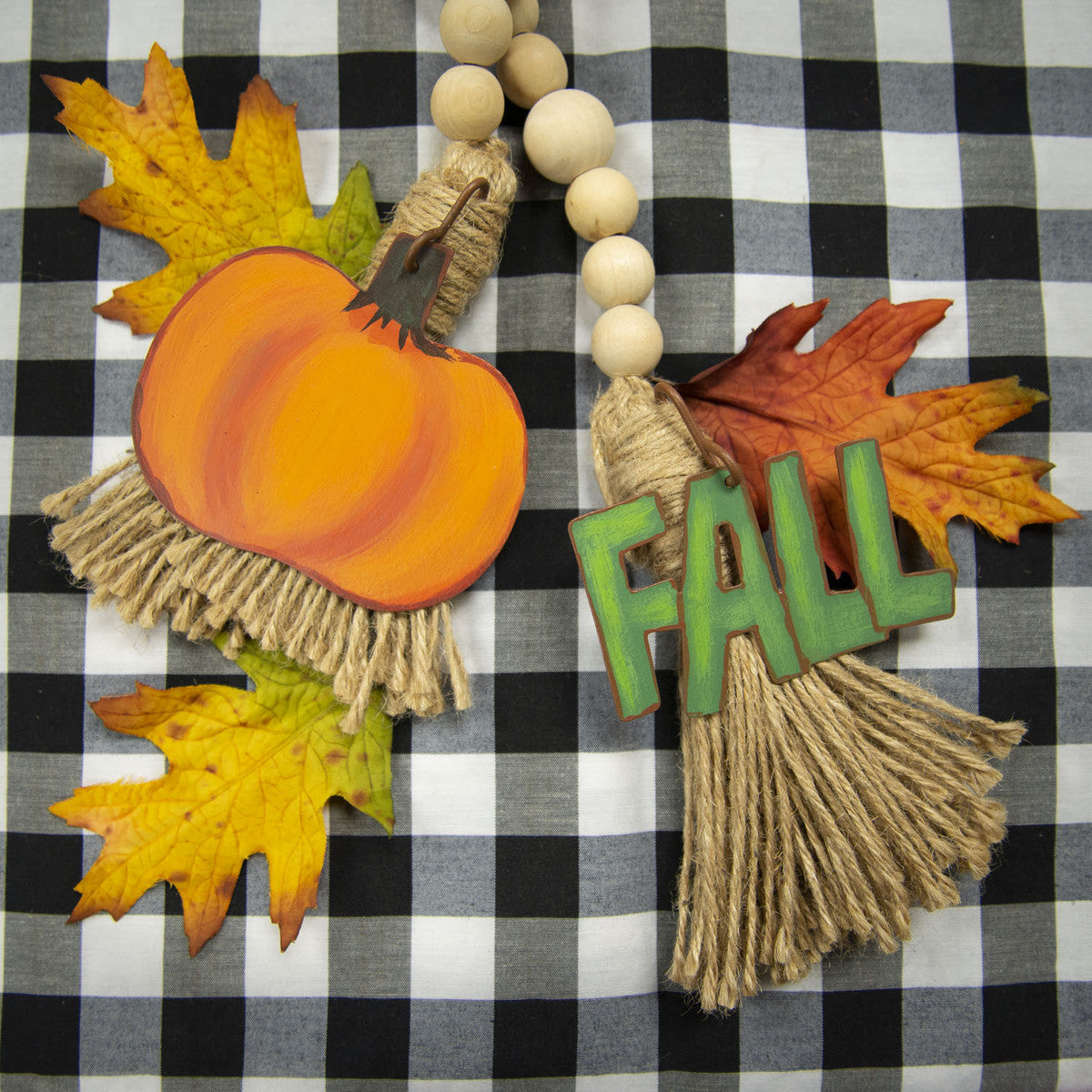 PUMPKIN & FALL GARLAND CHARMS Set of 2