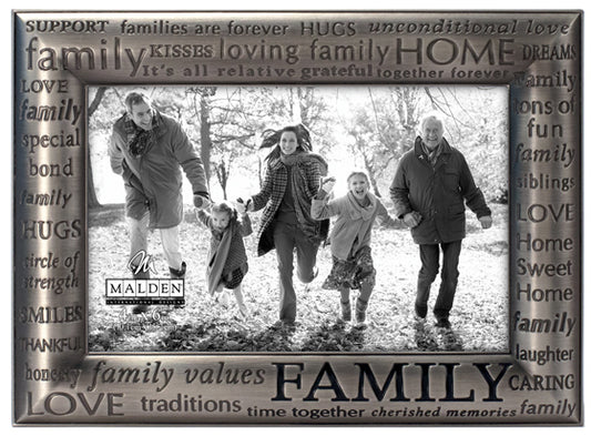Family Modern Words Frame