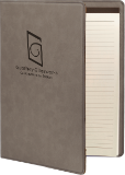 Gray Leatherette Portfolio with Notepad