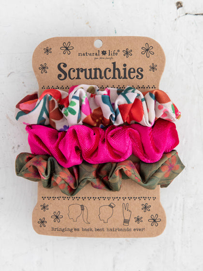 S/3 Scrunchies Floral