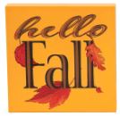 PUMPKIN/FALL WOOD BLOCK