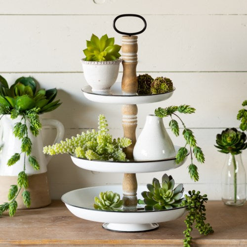 Metal and Wood 3 Tier Riser