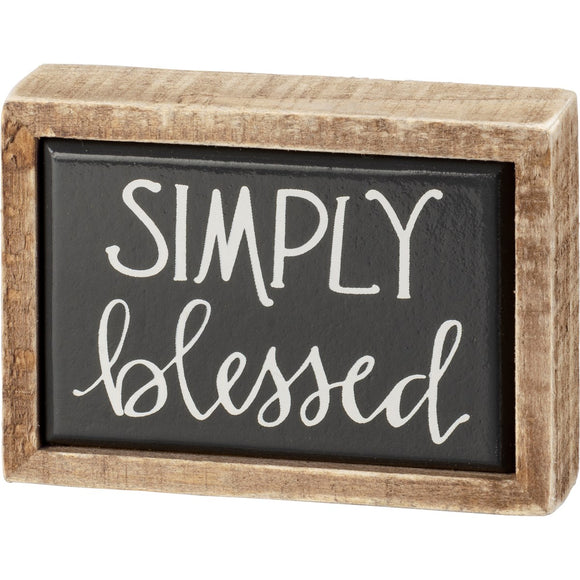 Simply Blessed Mini Sign