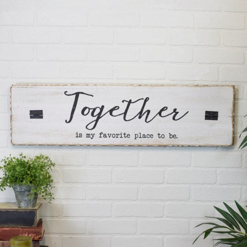 Wooden Together Sign
