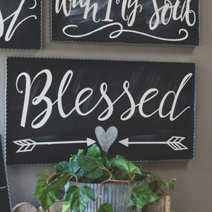Chalkboard "Blessed" Print