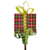 Plaid gift finial