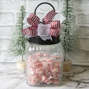CELEBRATE EVERY DAY BLACK RIDGED GLASS JAR