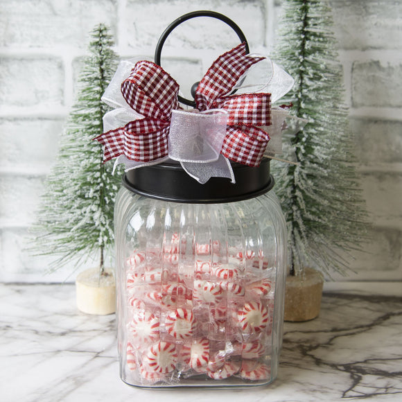 CELEBRATE EVERY DAY BLACK RIDGED GLASS JAR