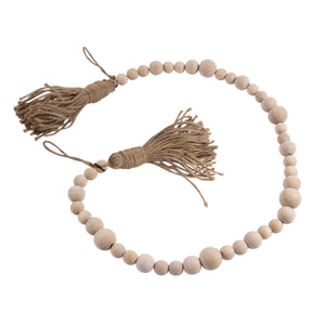 NATURAL WOOD BEAD GARLAND