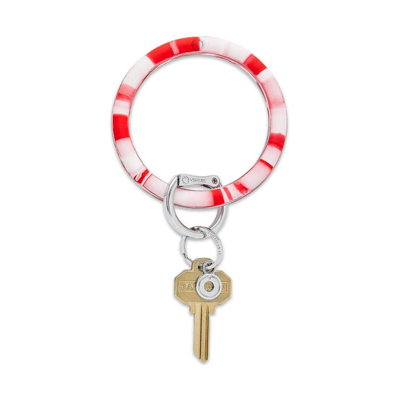 Silicone Big O® Key Ring - Cherry On Top Marble