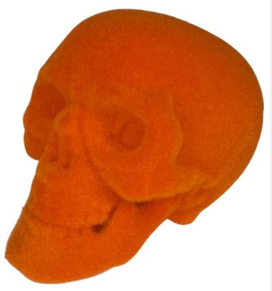 Flocked Glitterville Skull