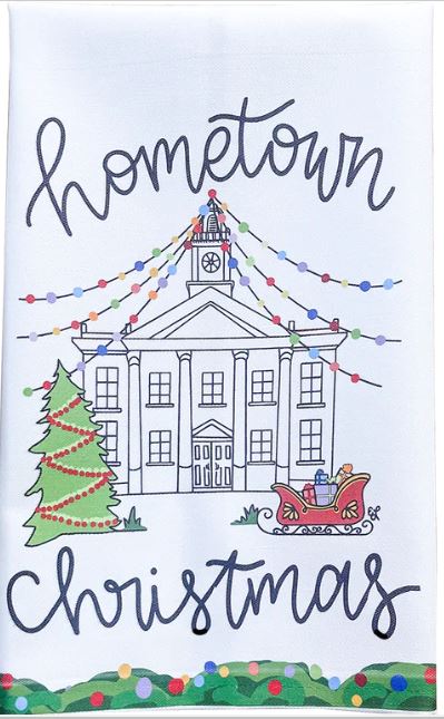 HOMETOWN CHRISTMAS TEA TOWEL