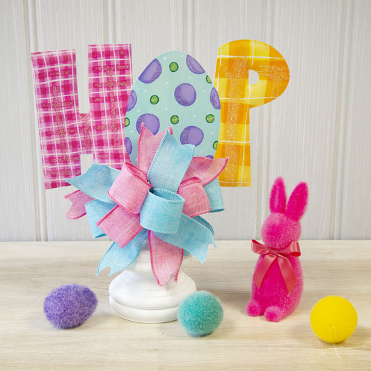 Plaid "HOP" Sign