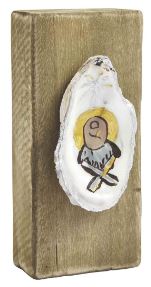 BABY JESUS NATIVITY OYSTER PLAQUE