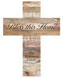 LIGHT FAUX WOOD CROSS