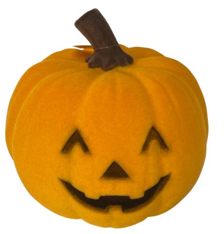 Flocked Jack O Lantern