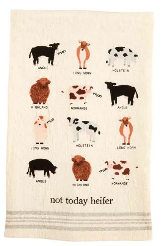 NOT TODAY FARM ANIMAL TOWEL