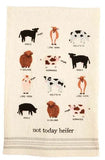 NOT TODAY FARM ANIMAL TOWEL