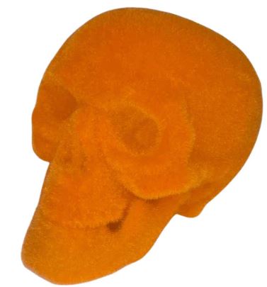 Flocked Glitterville Skull