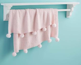 CHENILLE PINK BABY BLANKET