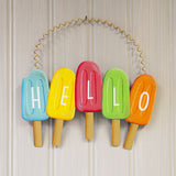 "Hello" Popsicle Sign