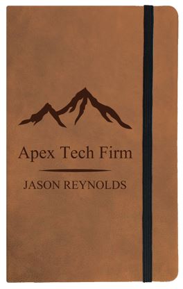 TAN FAUX LEATHER NOTEBOOK LARGE A5