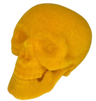 Flocked Glitterville Skull